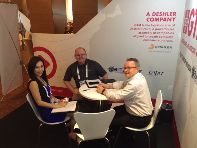 GTM's Joe Field and Mike Unsworth meet with Ng Jen Ny of Nys Shipping &amp; Forwarding